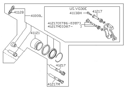 Nissan 41001-77S06 CALIPER Assembly RH