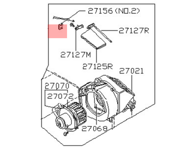 Nissan 27200-22C00 Blower Assembly Front