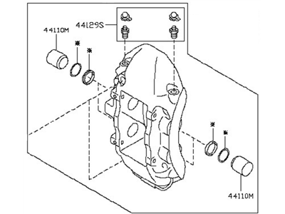 2021 Nissan GT-R Brake Caliper Repair Kit - 44001-JF20D