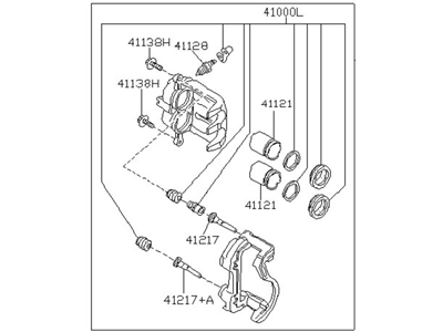 Nissan Pathfinder Brake Caliper - 41011-0W701