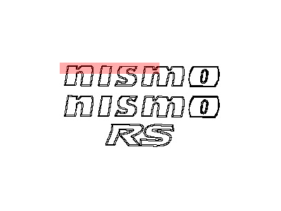 Nissan 90893-1HJ0A Back Door Name Label