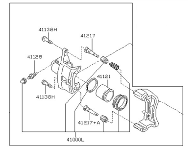 Nissan 240SX Brake Caliper Repair Kit - 41011-65F00