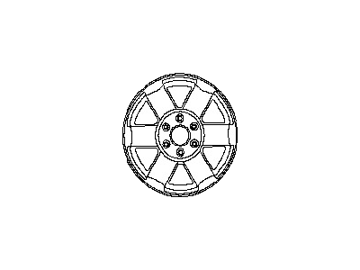 Nissan 40300-7S410 Aluminum Wheel (5 Spoke Silver)