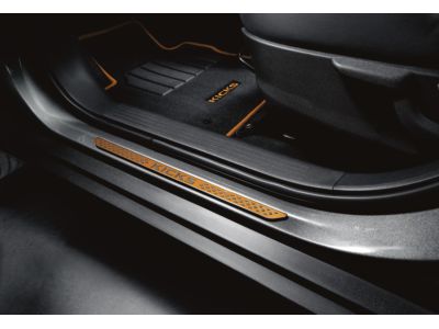 Nissan DOOR SILL PLATES - Anodized Orange (2-piece set) T99G6-5RL1F