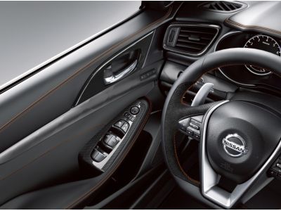 Nissan Interior Trim Appliques (4 pc set: L/R HVAC vents & front door switch surround): Black T99G3-4RA0A