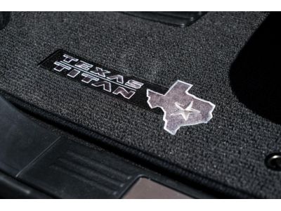 Nissan King Cab Carpeted Floor Mats - Texas Titan (3-piece / Black) 999E2-W5003