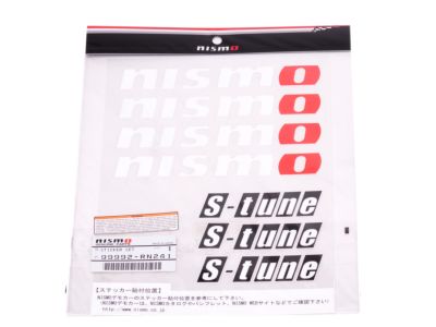 Nissan 99992-RN241 Nismo S-Tune Sticker Set - White