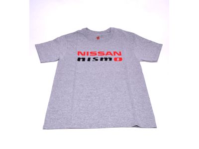 Nissan Double Stack Logo Tee Grey-S 999MC-GDS0S