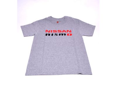 Nissan Double Stack Logo Tee Grey-S 999MC-GDS0S