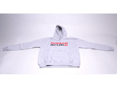 Nissan Double Stack Logo Hooded Sweatshirt Grey-M 999MC-HDS0M