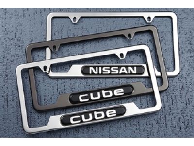 Nissan License Plate Frame (SS Finish with Leaf Logo) 999MB-8X000