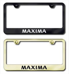Nissan Maxima Stainless Steel License Plate Frame - Black 999MB-M4001B