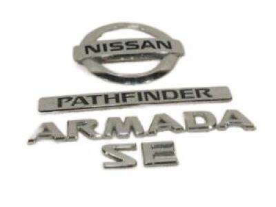 90896-7S000 Genuine Nissan #908967S000 Rear Emblem