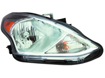 OEMASSIVE Halogen Headlight For 2020-23 Nissan Versa Base S SV – Black Housing, Clear Lens, Passenger Right Side
