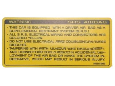 Nissan 98591-84M60 Label-Air Bag