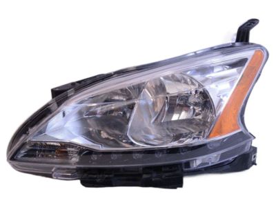 Factory Style Headlights Assembly For Nissan Sentra 2013-2015 - Chrome Halogen