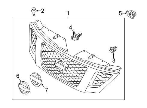 Grill Radiator Diagram for 62310-6JG0A