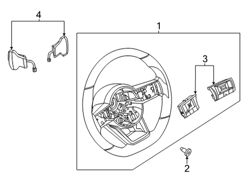 Switch Assembly-Steering Wheel Diagram for 25550-6RF2A