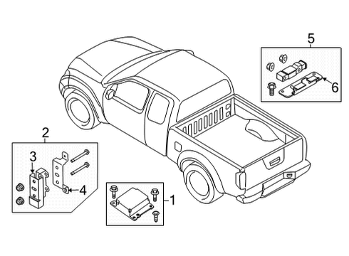 2022 Nissan Frontier Air Bag Components Diagram 2