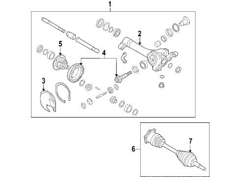 2021 Nissan Frontier Front Axle, Axle Shafts & Joints, Differential, Drive Axles, Propeller Shaft Diagram