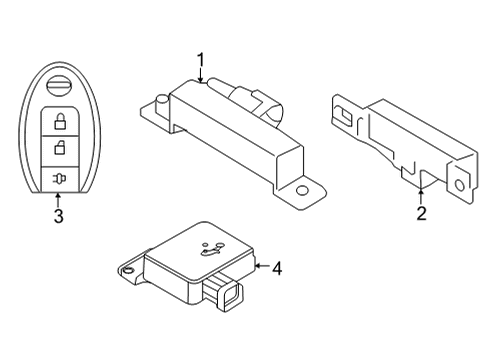 2021 Nissan Rogue Keyless Entry Components Diagram