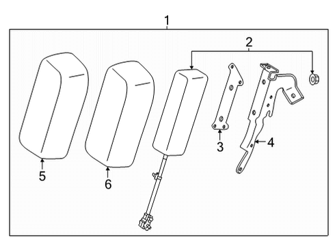 Bracket Assy-Rear Seat Back,Side RH Diagram for 88607-6MJ1A