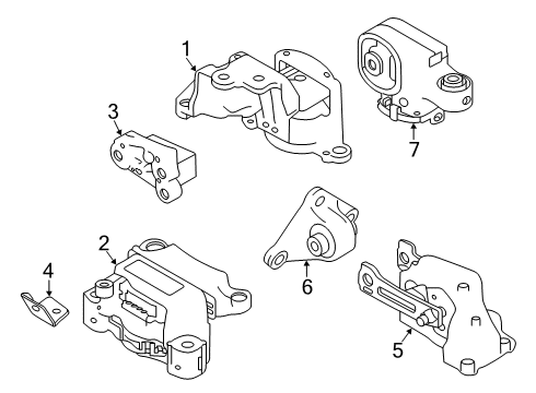 INSULATOR-ENGINE MOUNTING LH Diagram for 11220-6CA0D