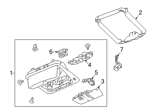 2021 Nissan Rogue Sport Overhead Console Diagram