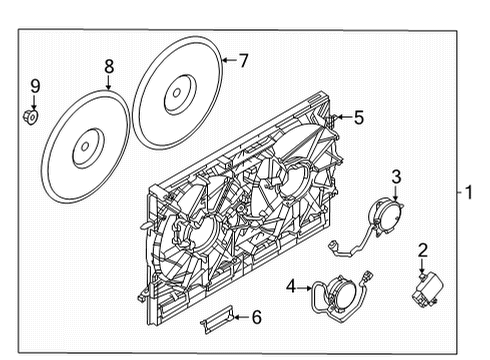2021 Nissan Rogue Cooling System, Radiator, Water Pump, Cooling Fan Diagram 1