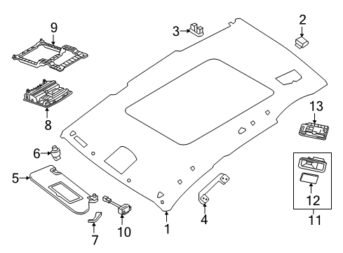 Bracket-Map Lamp Diagram for 26439-9UB1A