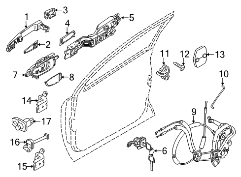 80640-1LA0D Genuine Nissan #806401LA0D Grip-Outside Handle