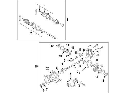 2020 Nissan Rogue Rear Axle, Axle Shafts & Joints, Differential, Drive Axles, Propeller Shaft Diagram