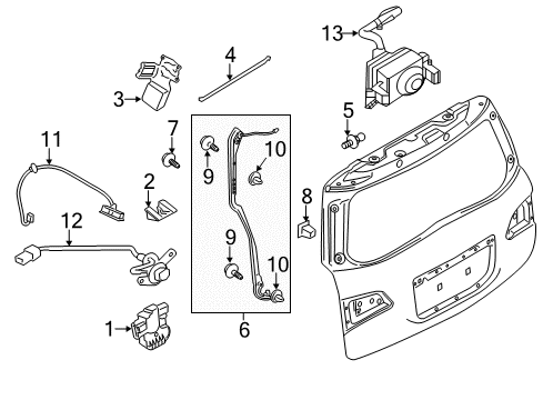 Stay Assembly-Back Door Diagram for 90450-6GW4A
