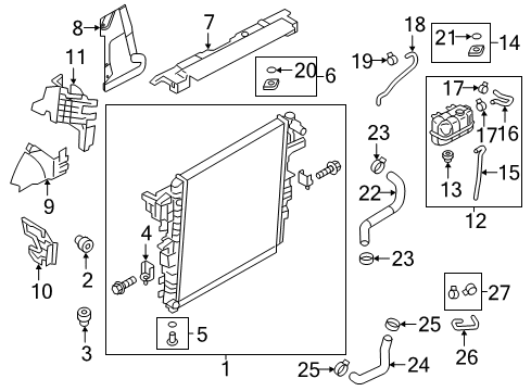 21498-6JL0A Genuine Nissan #214986JL0A Seal-Radiator,RH