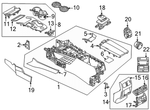 BRKT Console Switch Diagram for 96971-6RR0A