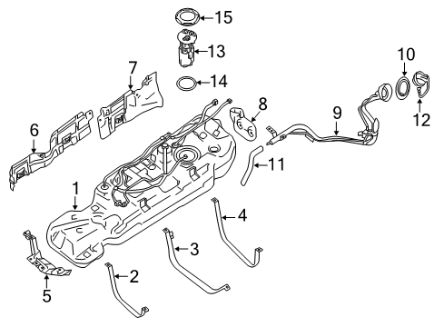 2020 Nissan Pathfinder Fuel System Components Diagram
