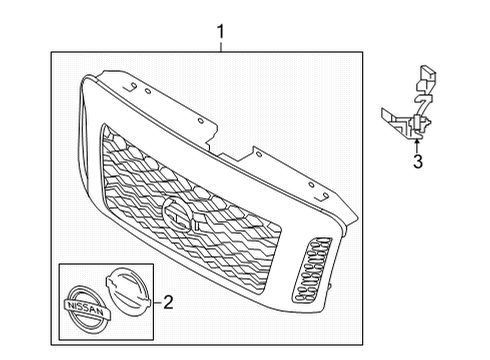 Grille Assy-Front Diagram for 62310-9FW1D