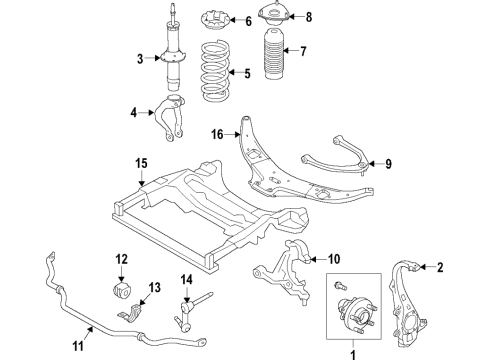Bumper Assembly Bound Diagram for 54050-4GE1A