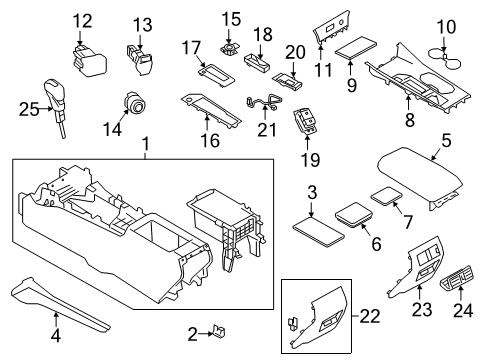 Switch Assy-Ignition Diagram for 25150-6CA0B
