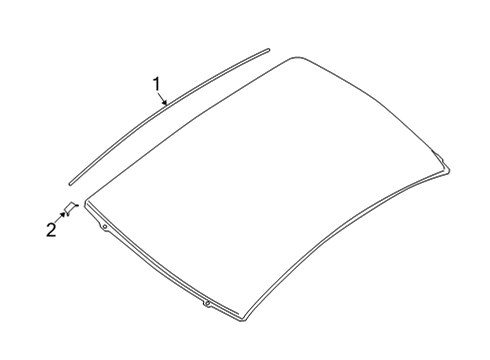 2020 Nissan Sentra Exterior Trim - Roof Diagram