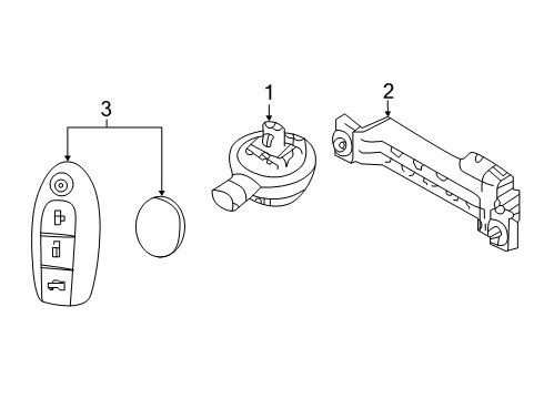 2020 Nissan Altima Keyless Entry Components Diagram