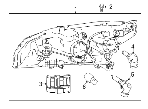 2022 Nissan Leaf Headlamp Components Diagram 1