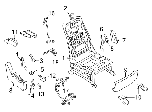 Harness-Front Seat Diagram for 87019-6JE0A