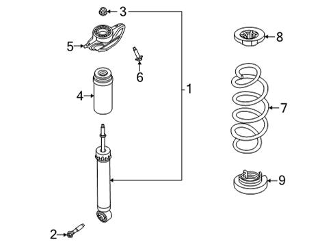 Shock Absorber Kit-Rear Diagram for E6210-6RR0E