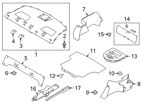 2021 Nissan Altima Jack & Components, Interior Trim Diagram