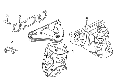 Manifold Assy-Exhaust W/Catalyst Diagram for 140E2-6LW0B