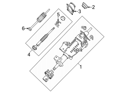 2022 Nissan Frontier Steering Column Assembly Diagram