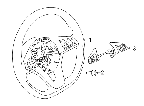 2022 Nissan Altima Steering Wheel & Trim Diagram