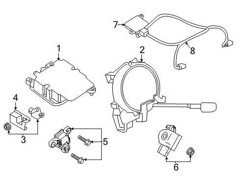 2021 Nissan Rogue Sport Air Bag Components Diagram 2