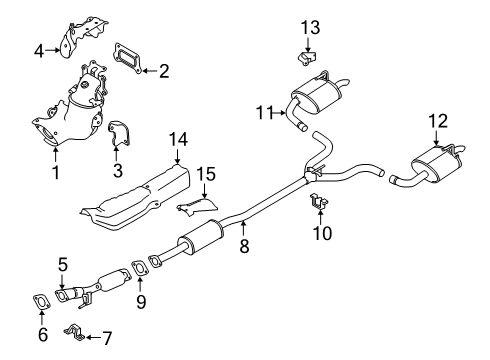 Three Way Catalytic Converter Diagram for 208A2-9HB0B